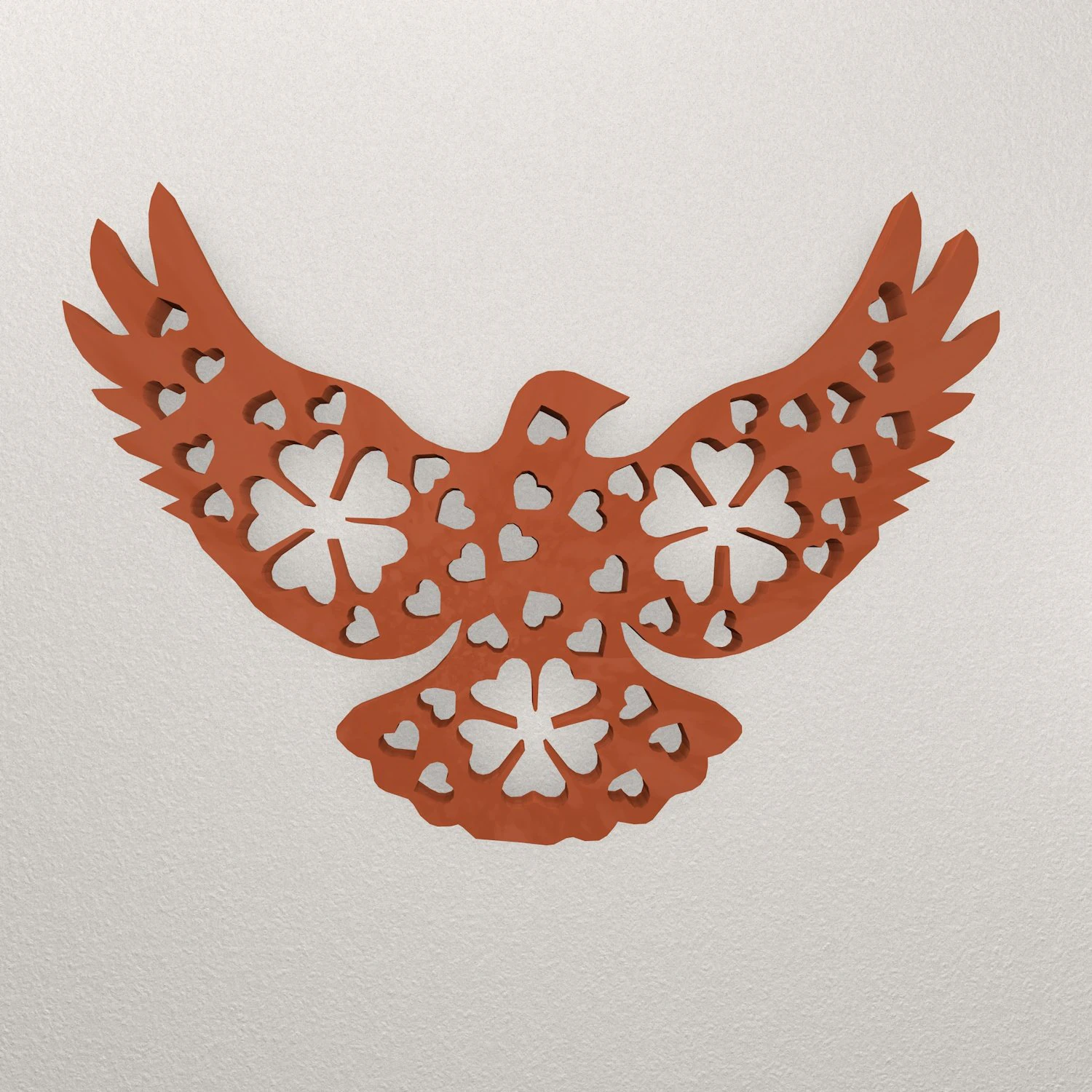 BIRD WALL DECORATION WARAJ55 3D Print Model .c4d .max .obj .3ds .fbx .stl .blend 
