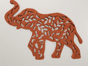 D&eacute;coration murale &eacute;l&eacute;phant WARAJ59 Modèles 3D en vedette