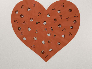 Heart Wall Decoration WARAJ62 3D Print Model
