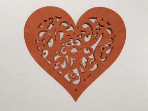 Heart Wall Decoration WARAJ68 3D Print Model