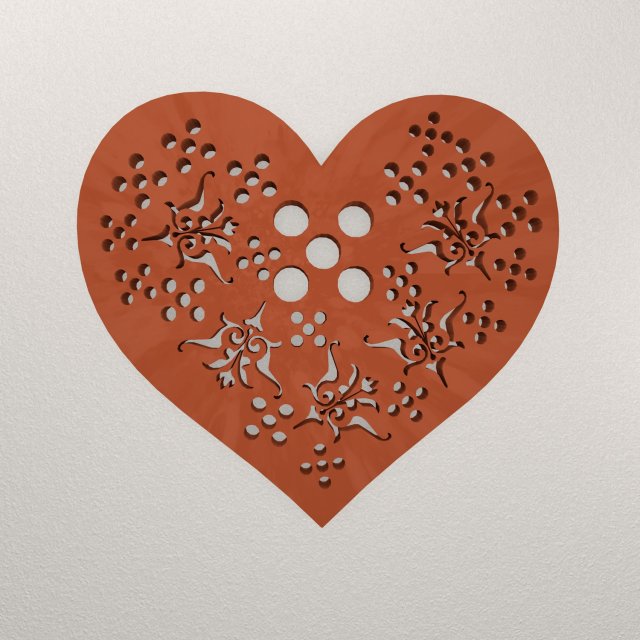 Heart Wall Decoration WARAJ69 Modèles 3D en vedette .c4d .max .obj .3ds .fbx .stl .blend 