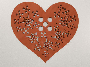 Heart Wall Decoration WARAJ69 3D 프린트 모델