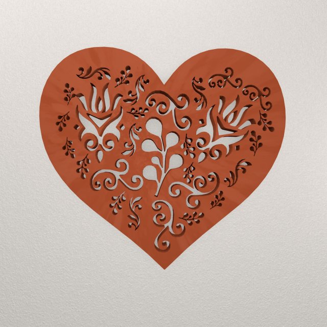 Heart Wall Decoration WARAJ71 Modèles 3D en vedette .c4d .max .obj .3ds .fbx .stl .blend 