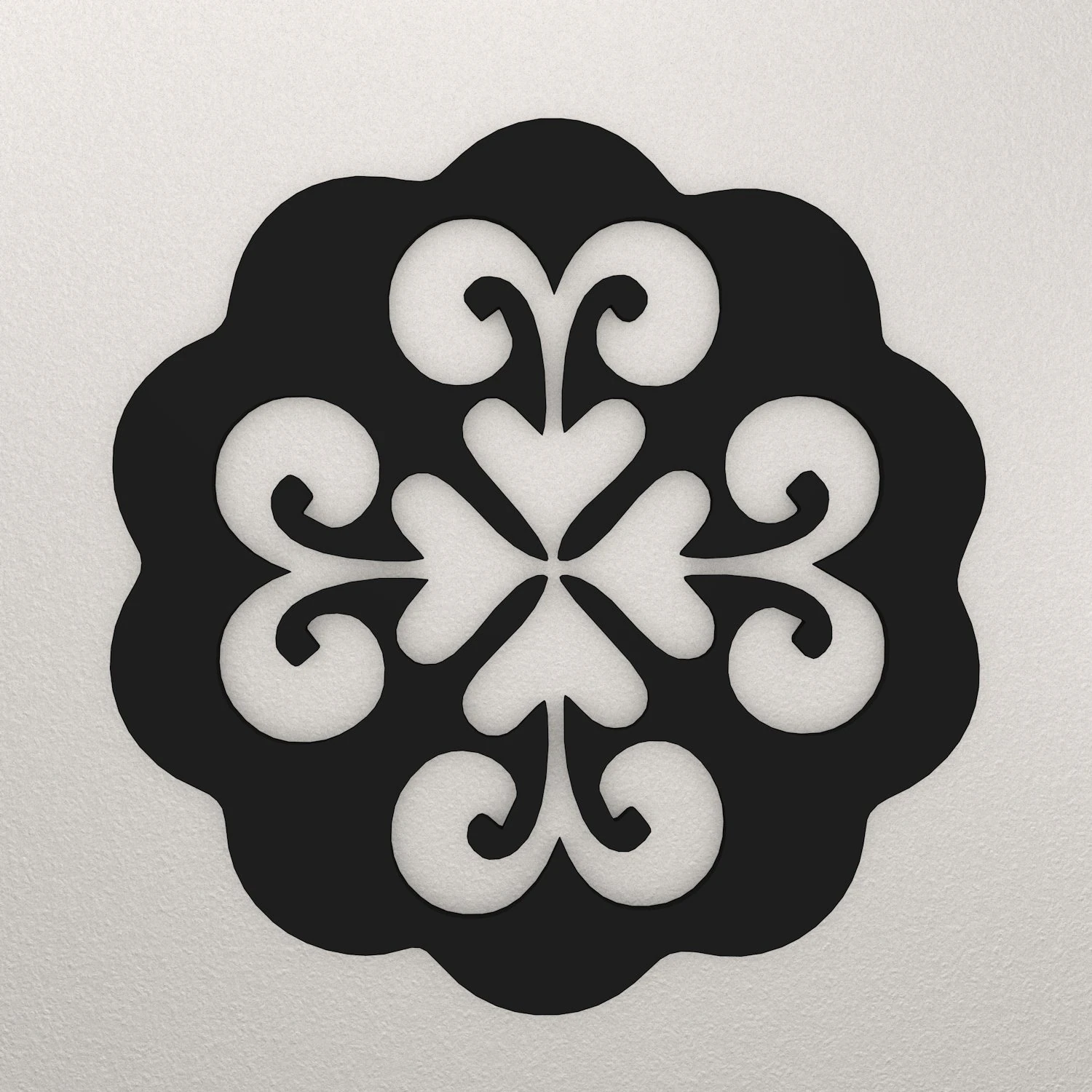 Flower Wall Decoration WARAJ1 3D Print Model .c4d .max .obj .3ds .fbx .stl .blend
