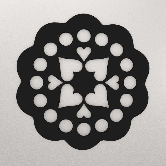 Flower Wall Decoration WARAJ3 3D Принт Модель .c4d .max .obj .3ds .fbx .stl .blend