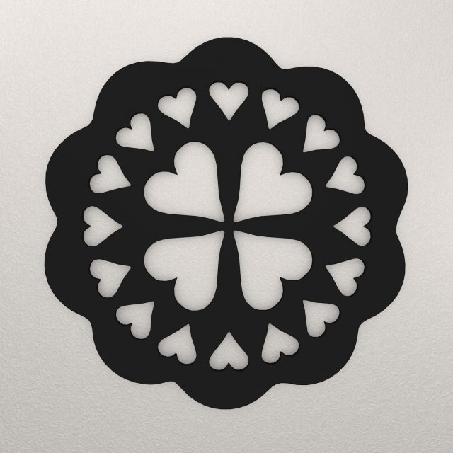 Flower Wall Decoration WARAJ4 3D प्रिंट मॉडल .c4d .max .obj .3ds .fbx .stl .blend 