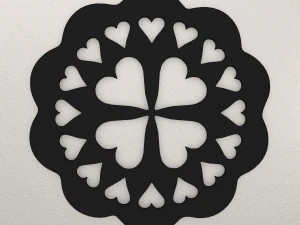 Decora&ccedil;&atilde;o de parede com flores WARAJ4 Modelo de Impressão 3D