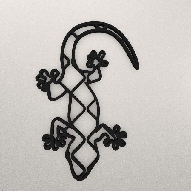 Lizard Wall Decoration WARAJ5 Modèles 3D en vedette .c4d .max .obj .3ds .fbx .stl .blend 