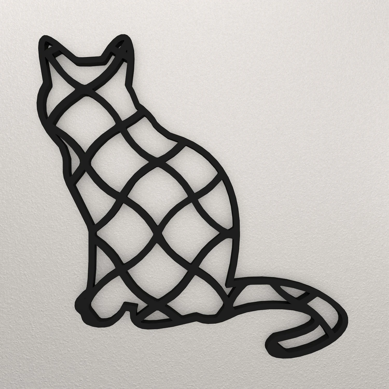 Cat Wall Decoration WARAJ6 3D Print Model .c4d .max .obj .3ds .fbx .stl .blend 