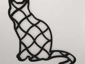Cat Wall Decoration WARAJ6 3D-Druckmodell