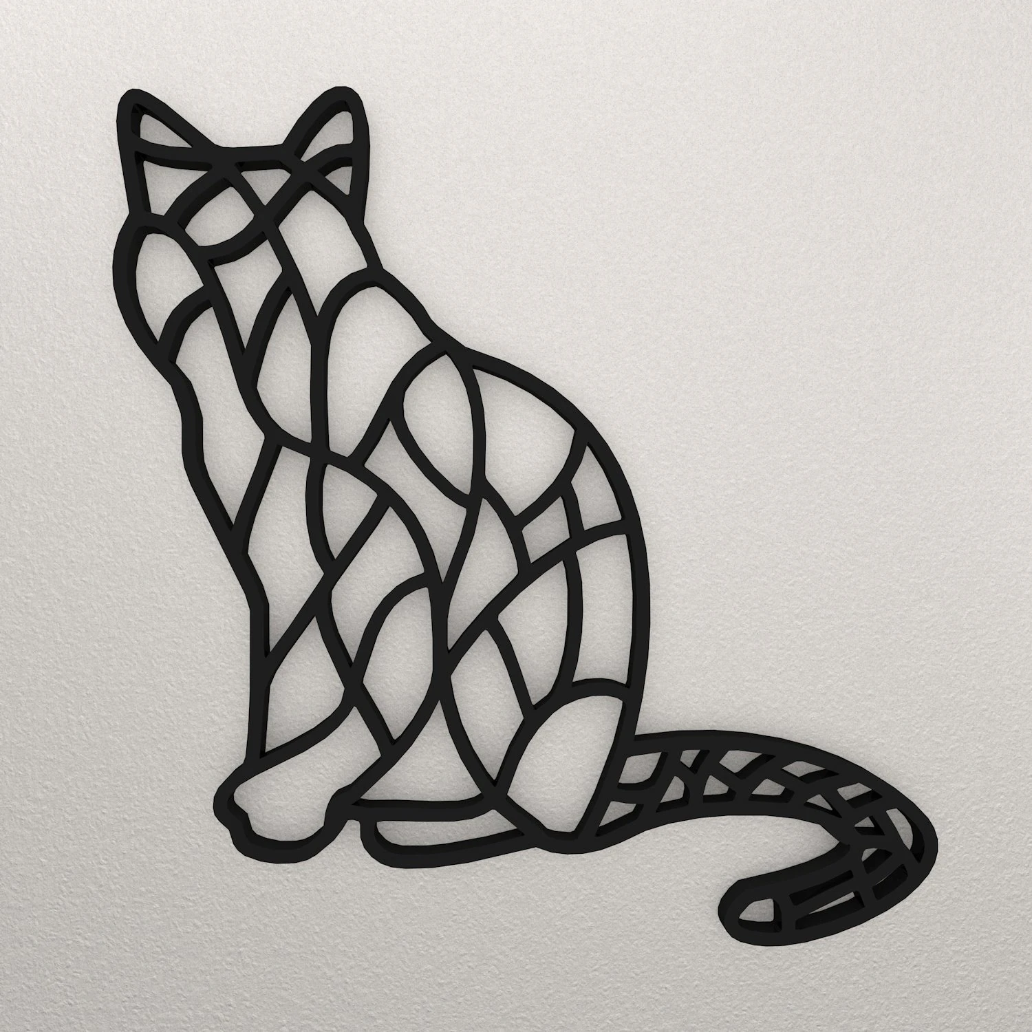 Cat Wall Decoration WARAJ7 3D Print Model .c4d .max .obj .3ds .fbx .stl .blend 