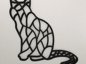 Cat Wall Decoration WARAJ7 3D Print Model