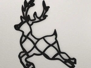 Hirsch-Wanddekoration WARAJ9 3D Druckmodell