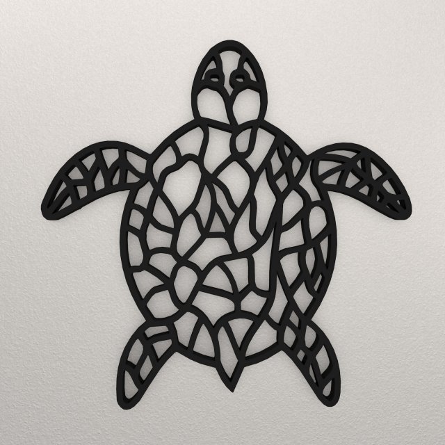 Turtle Wall Decoration WARAJ10 3D Print Model .c4d .max .obj .3ds .fbx .stl .blend 