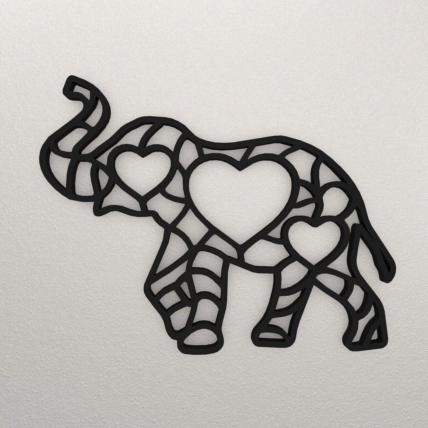 Elephant Wall Decoration WARAJ12 3D Print Model .c4d .max .obj .3ds .fbx .stl .blend 