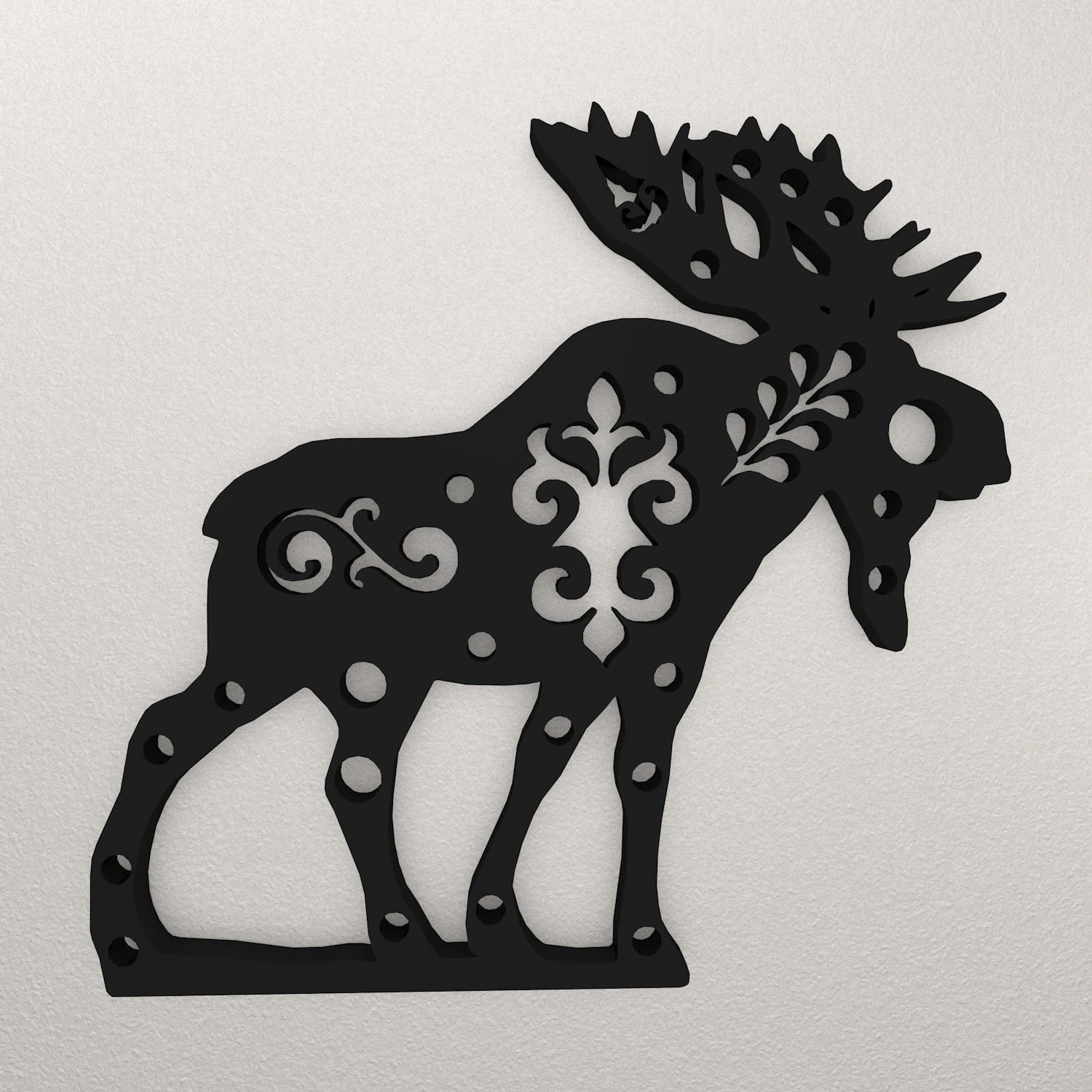 Moose Wall Decoration WARAJ15 3D Print Model .c4d .max .obj .3ds .fbx .stl .blend