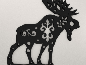 Moose Wall Decoration WARAJ15 Model do druku 3D