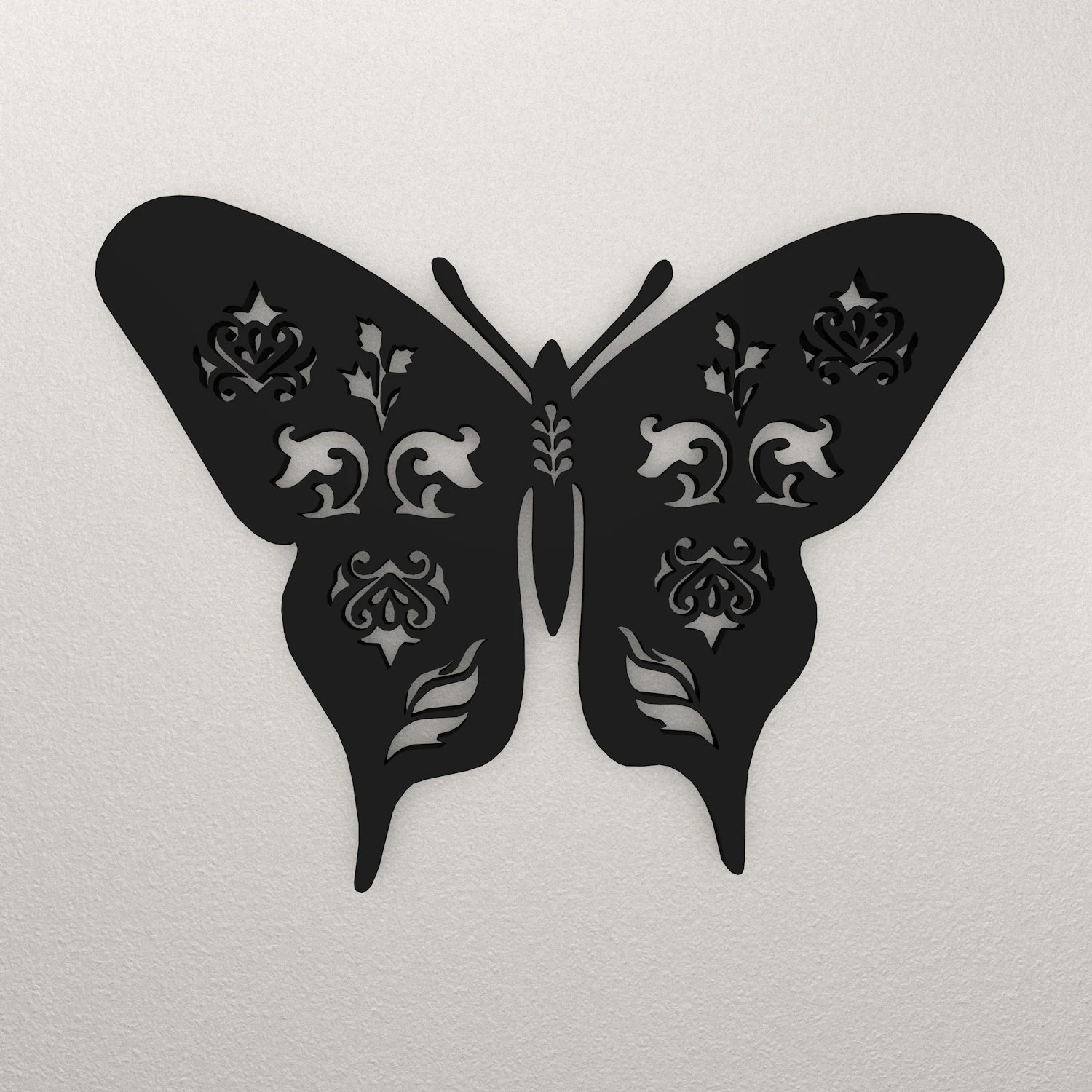 Butterfly Wall Decoration WARAJ16 3D Print Model .c4d .max .obj .3ds .fbx .stl .blend 