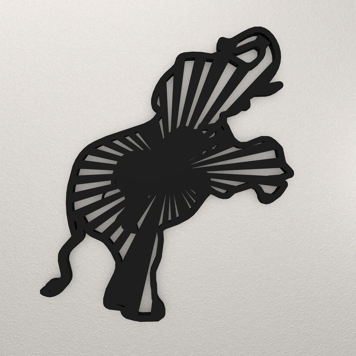 Elephant Wall Decoration WARAJ18 3D Print Model .c4d .max .obj .3ds .fbx .stl .blend