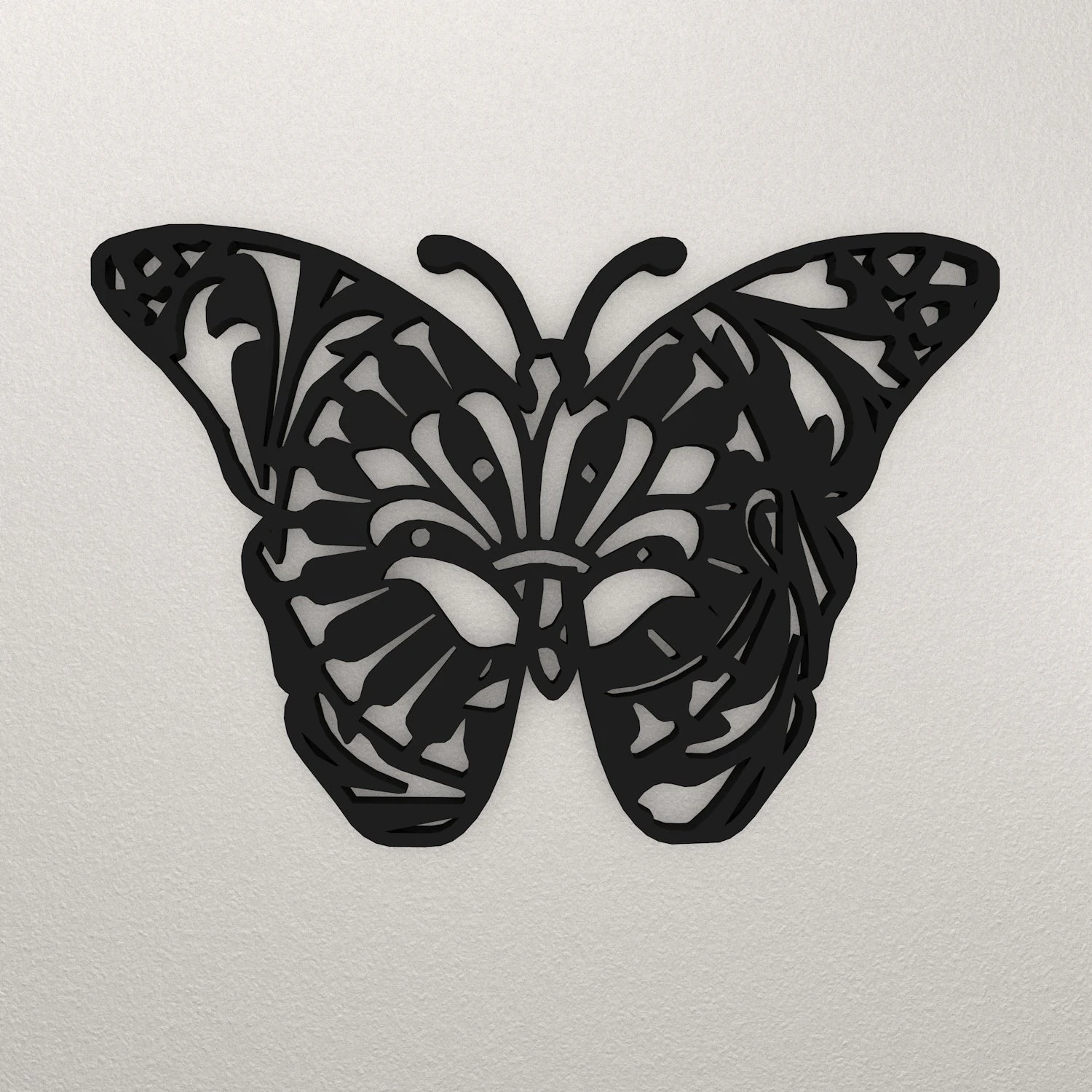 Butterfly Wall Decoration WARAJ21 3D Print Model .c4d .max .obj .3ds .fbx .stl .blend 