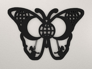 Butterfly Wall Decoration WARAJ20 Modèles 3D en vedette