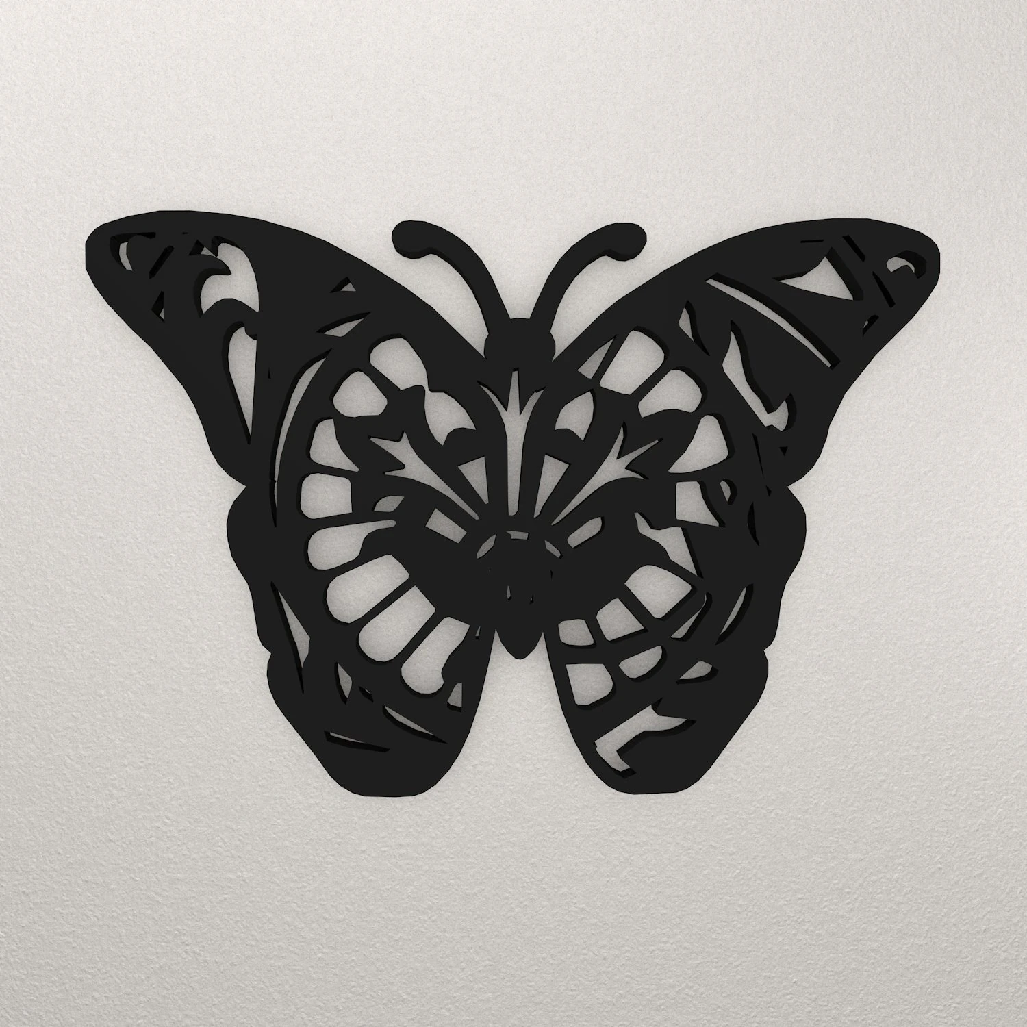 Butterfly Wall Decoration WARAJ22 3D Print Model .c4d .max .obj .3ds .fbx .stl .blend 