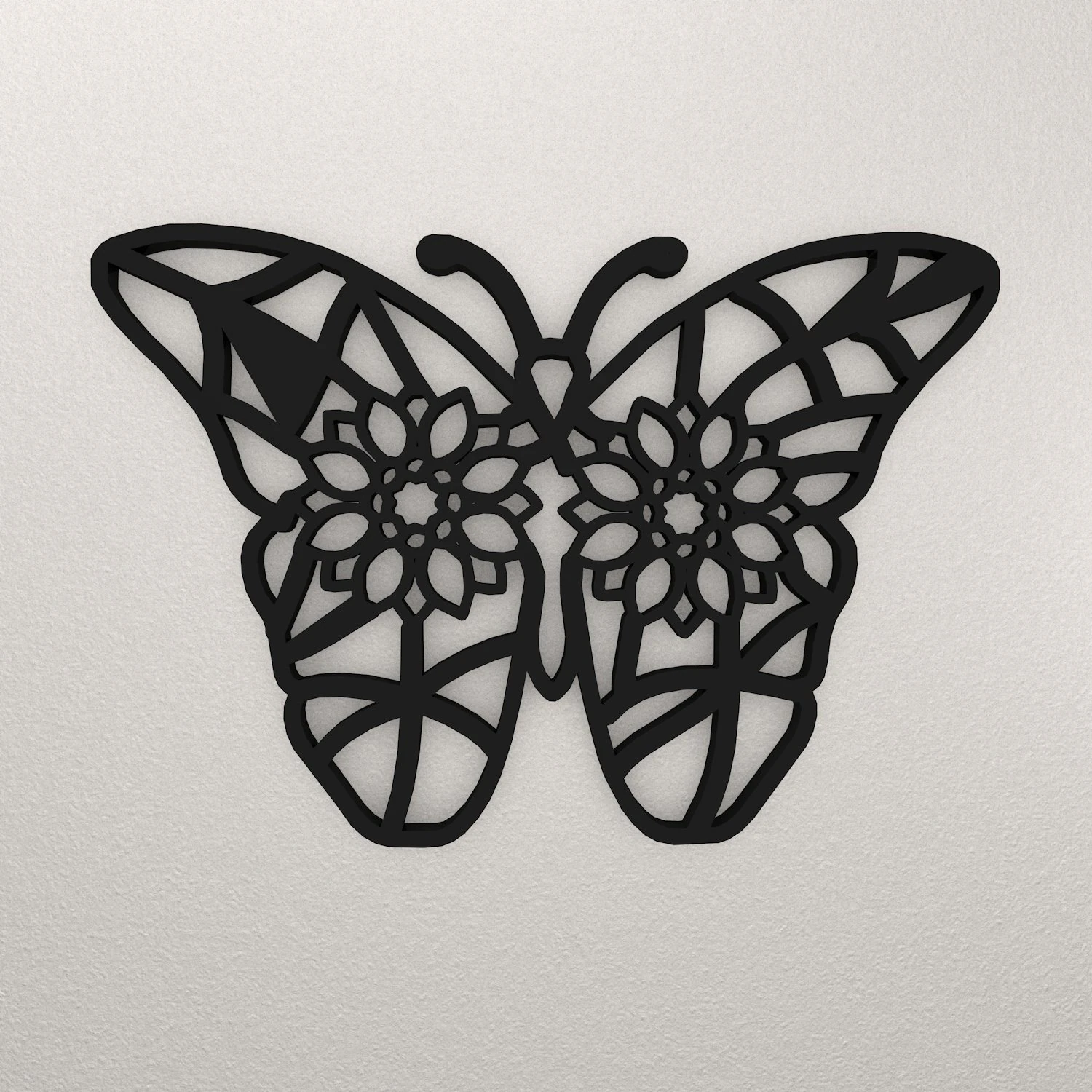 Butterfly Wall Decoration WARAJ25 3D Print Model .c4d .max .obj .3ds .fbx .stl .blend 