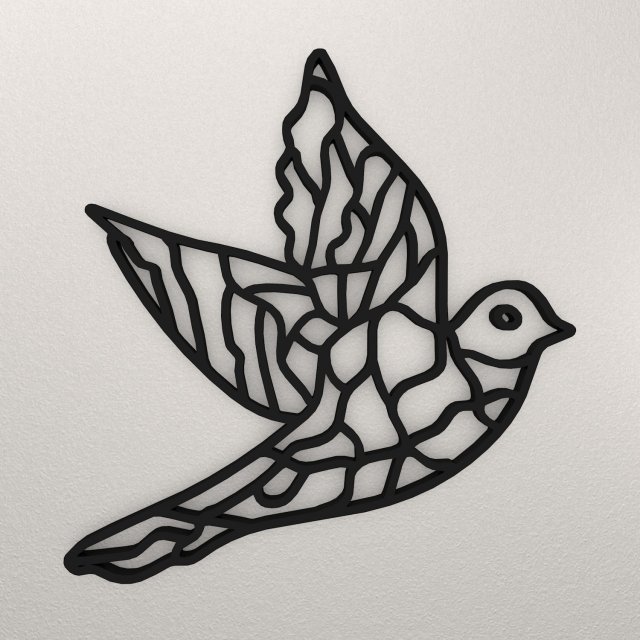 Butterfly Wall Decoration WARAJ26 3D Baskı Modeli .c4d .max .obj .3ds .fbx .stl .blend 