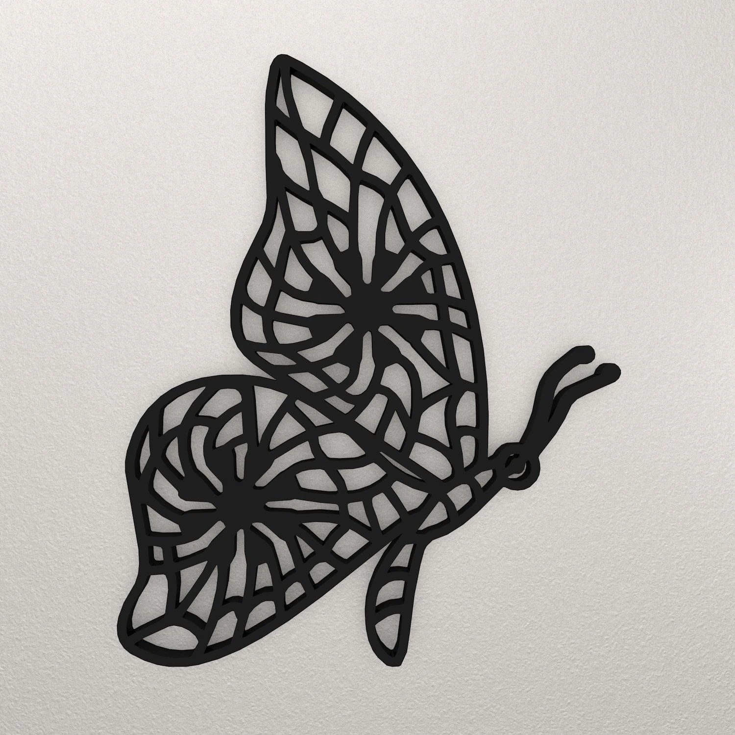 Butterfly Wall Decoration WARAJ27 3D Print Model .c4d .max .obj .3ds .fbx .stl .blend 