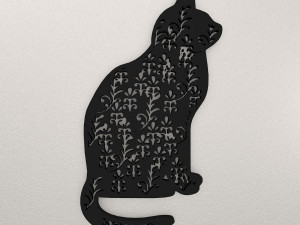 Cat Wall Decoration WARAJ34 3D-Druckmodell