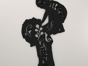 Mother Baby Wall Decoration WARAJ35 Modelo de Impressão 3D