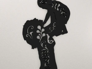 Mother Baby Wall Decoration WARAJ35 3D Print Model