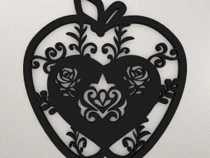 Decoración de pared de manzana WARAJ40 Modelo de impresión 3D