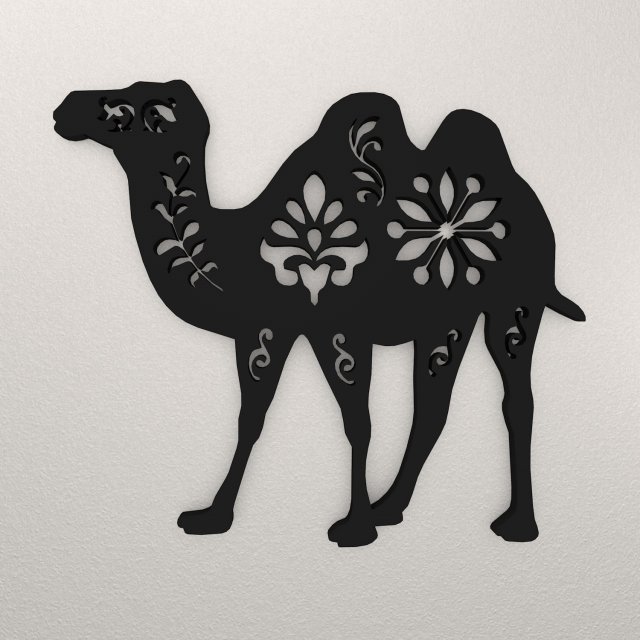 Camel Wall Decoration WARAJ41 Modelo de Impressão 3D .c4d .max .obj .3ds .fbx .stl .blend 