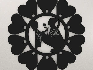 Mother Baby Love Wall Decoration WARAJ46 3D Print Model