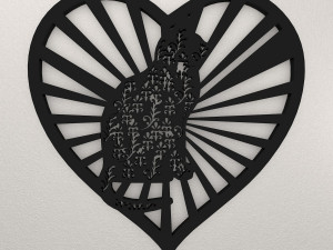 Cat Love Wall Decoration WARAJ48 Modelo de impresión 3D