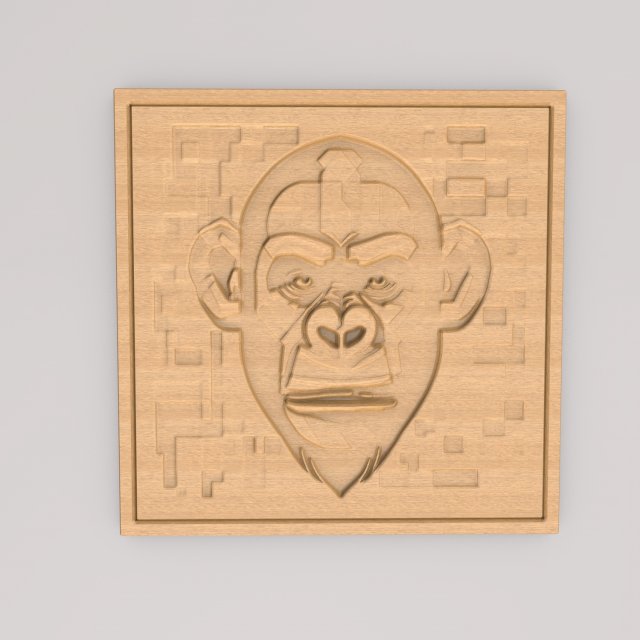 Ape Abstract Painting Wall Art APWA3D25 Modelo de Impressão 3D .c4d .max .obj .3ds .fbx .stl .blend 