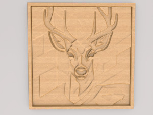 Deer Abstract Painting Wall Art APWA3D24 3D-printmodel