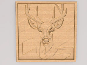 Cervo pittura astratta Wall Art APWA3D24 Modello di stampa 3D