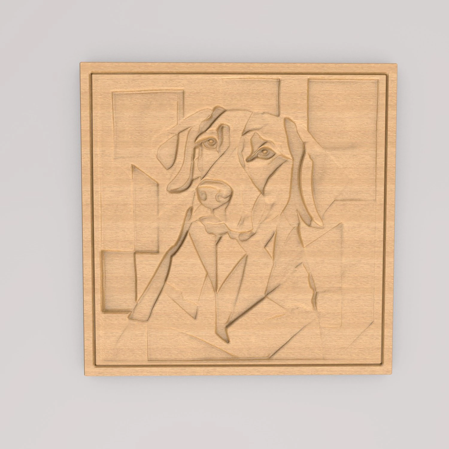 Dog Abstract Painting Wall Art APWA3D22 3D Print Model .c4d .max .obj .3ds .fbx .stl .blend 