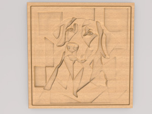 Dog Abstract Painting Wall Art APWA3D22 3D-printmodel