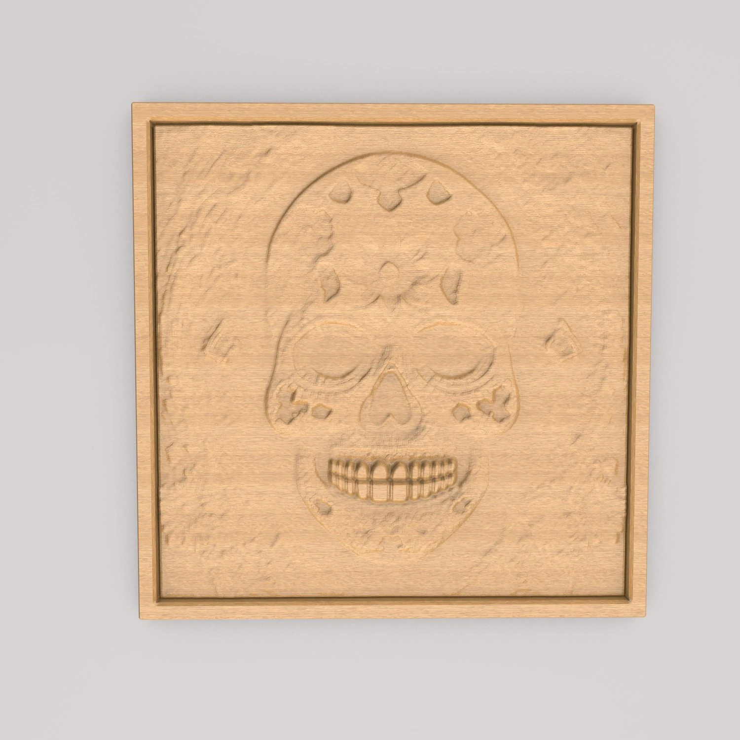 Sugar Skull Abstract Painting Wall Art APWA3D21 3D Print Model .c4d .max .obj .3ds .fbx .stl .blend