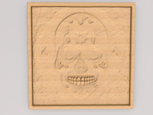 Sugar Skull Abstract Painting Wall Art APWA3D21 3D-printmodel