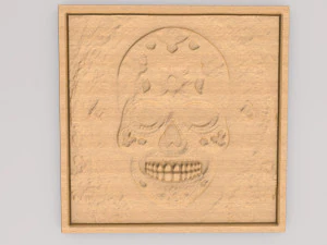 Arte della parete pittura astratta teschio di zucchero APWA3D21 Modello di stampa 3D