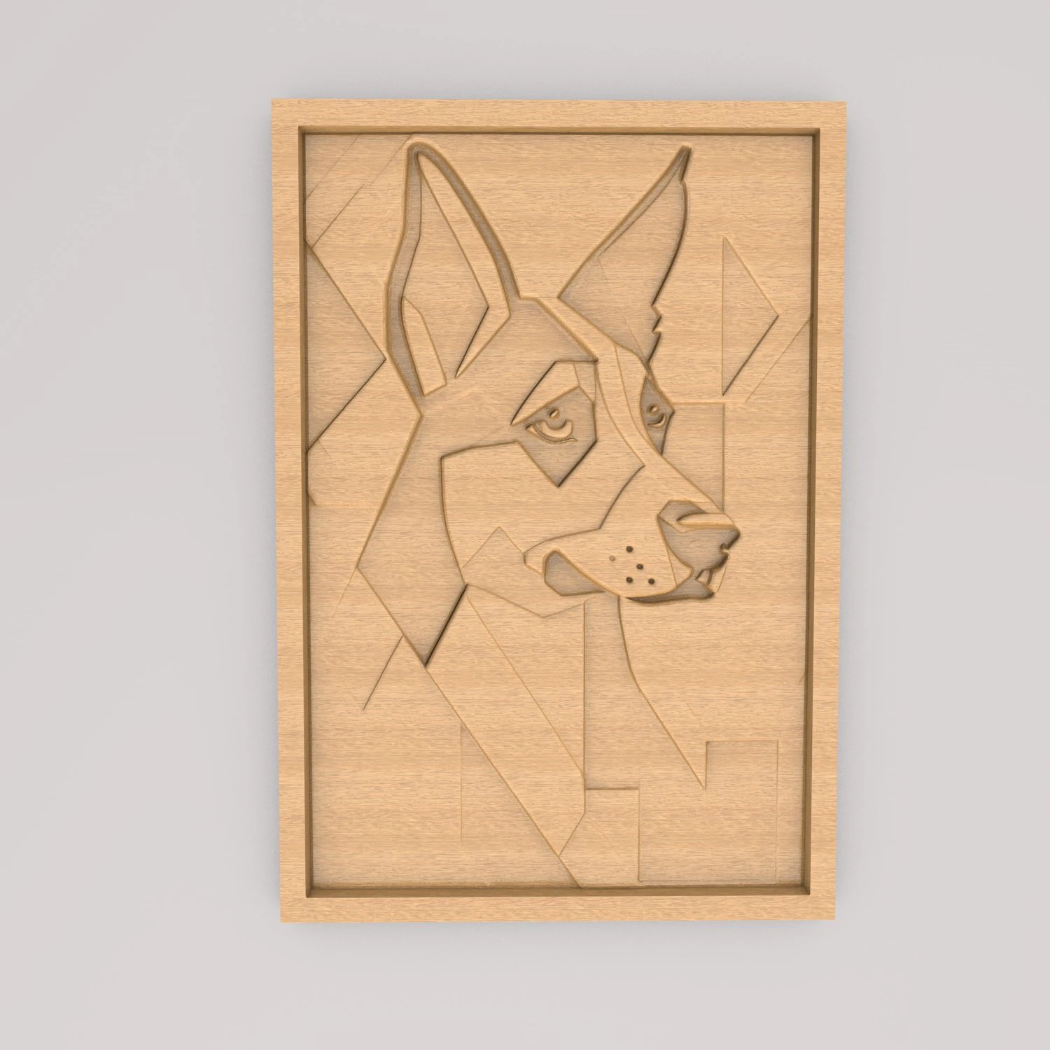 Dog Abstract Painting Wall Art APWA3D20 3D Print Model .c4d .max .obj .3ds .fbx .stl .blend 