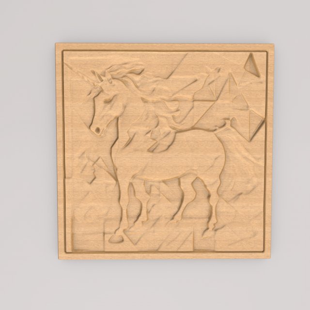 Horse Abstract Painting Wall Art APWA3D19 3D printmodel .c4d .max .obj .3ds .fbx .stl .blend 
