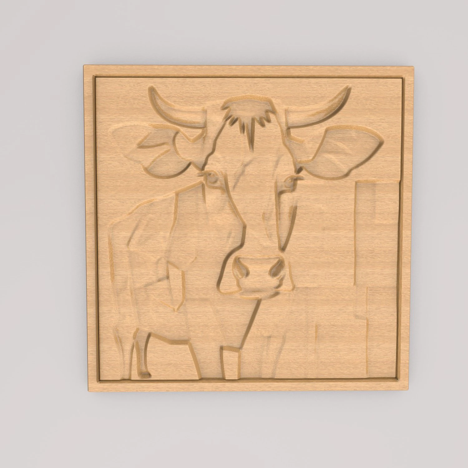 Cow Abstract Painting Wall Art APWA3D18 3D Print Model .c4d .max .obj .3ds .fbx .stl .blend 
