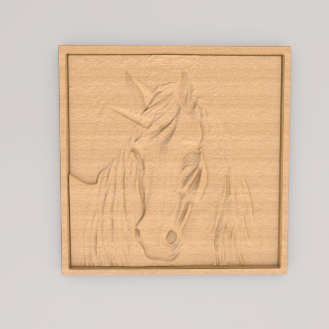 Horse Abstract Painting Wall Art APWA3D16 3D-Druckmodell .c4d .max .obj .3ds .fbx .stl .blend 