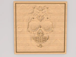 Arte della parete pittura astratta teschio di zucchero APWA3D15 Modello di stampa 3D