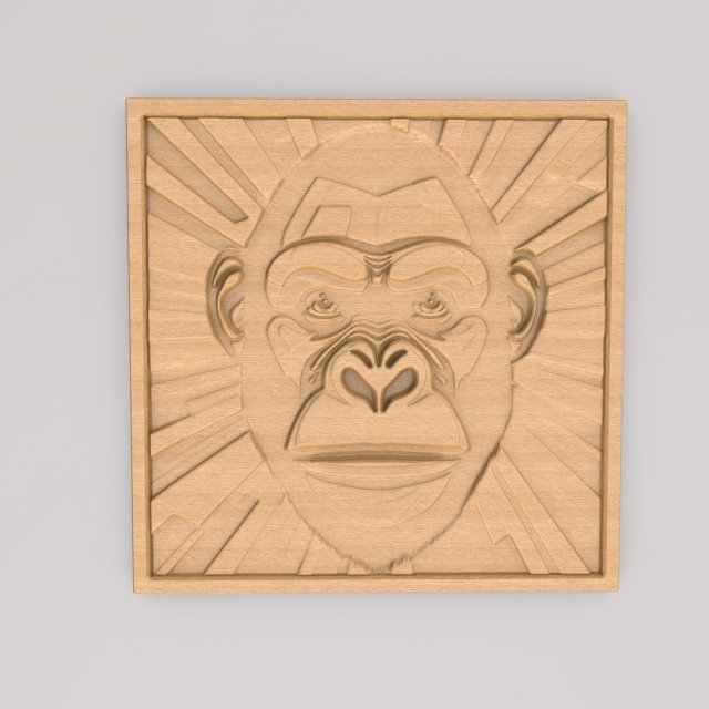Ape Abstract Painting Wall Art APWA3D12 3D Print Model .c4d .max .obj .3ds .fbx .stl .blend 